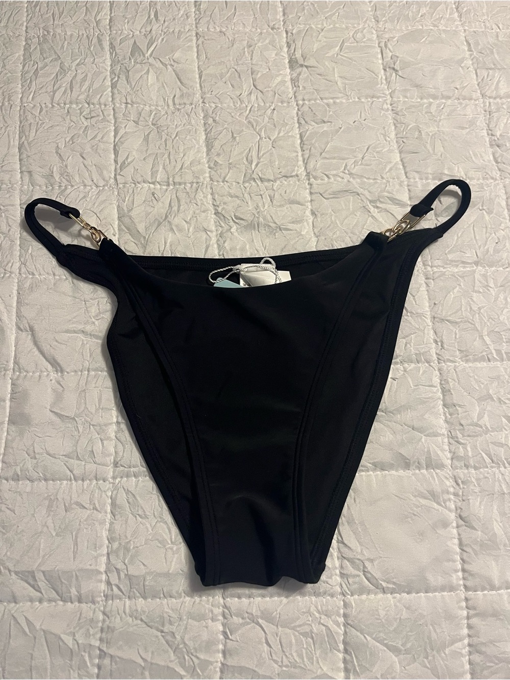 Cupshe Black Bikini Bottom with Gold Accents
